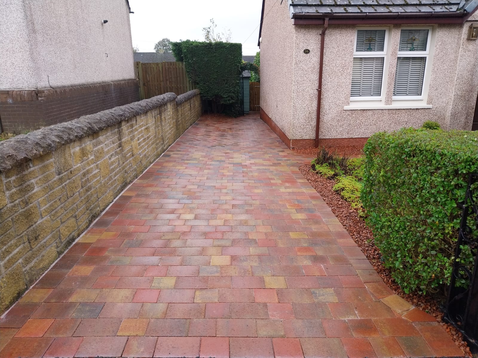 Completed landscaping job